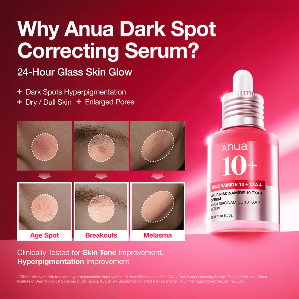Anua Niacinamide 10% + TXA 4% Dark Spot Correcting Serum 10ml — OG Carecraft luxury skincare