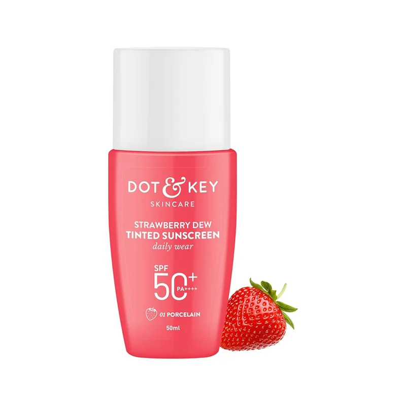 Dot & Key Strawberry Dew Tinted Sunscreen SPF 50+ PA++++ 50ml — OG Carecraft luxury skincare