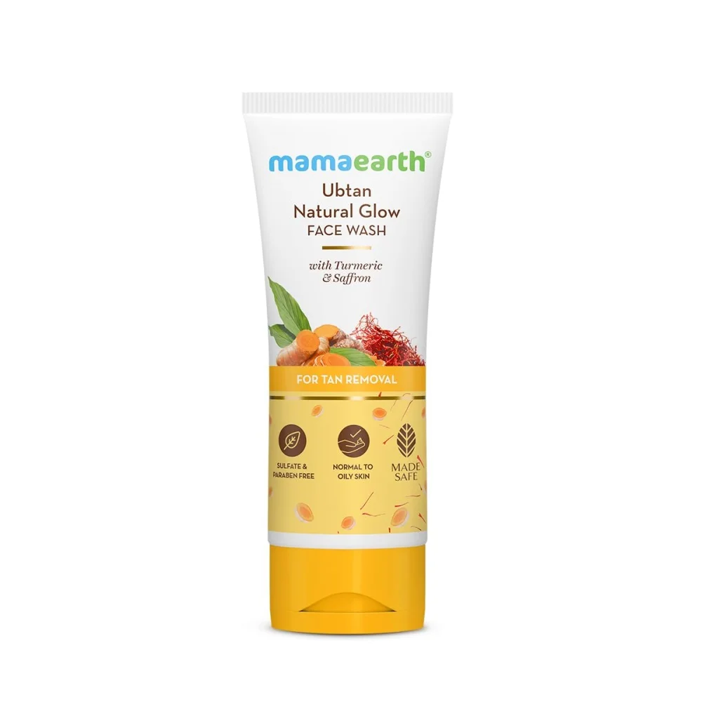 Mamaearth Ubtan Natural Glow Face Wash (with Turmeric & Saffron) — OG Carecraft luxury skincare