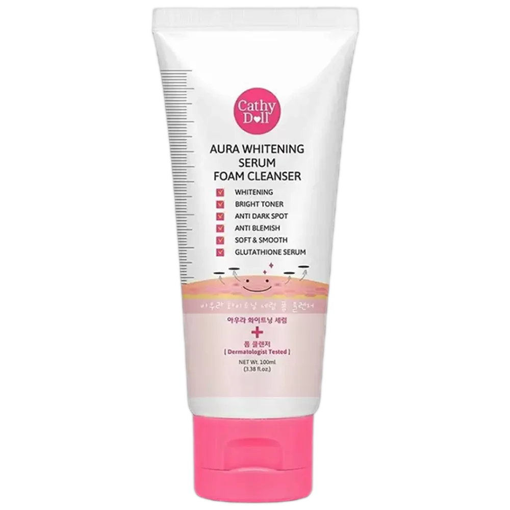 Cathy Doll Aura Whitening Serum Foam Cleanser (100ml) — OG Carecraft luxury skincare